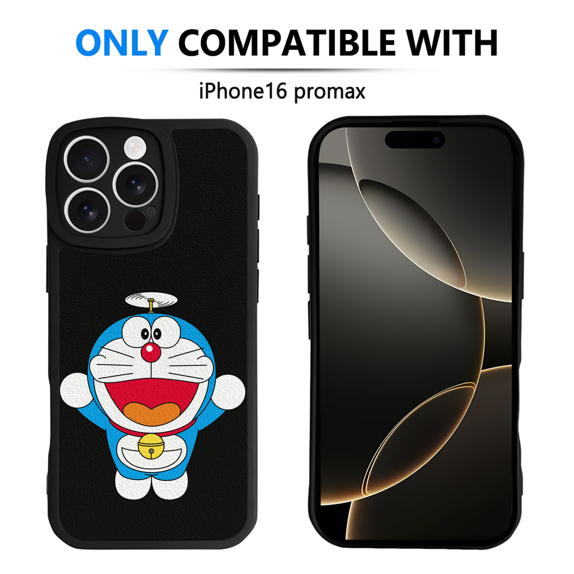 （画像用） ドラえもん Doraemon 【iPhone 16シリーズ対応】シリコンスマホケース（レザー調） 材質：シリコン